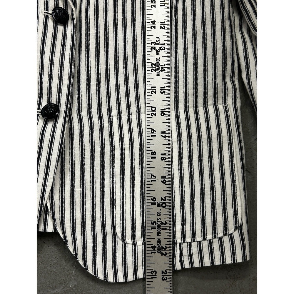 GAP Unstructured Navy Stripe Blazer Women's 2 Corpcore - Picture 5 of 7